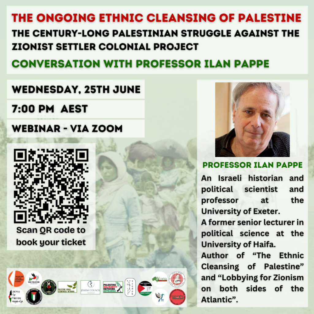 Webinar with Dr Ilan Pappe 25 June 2025