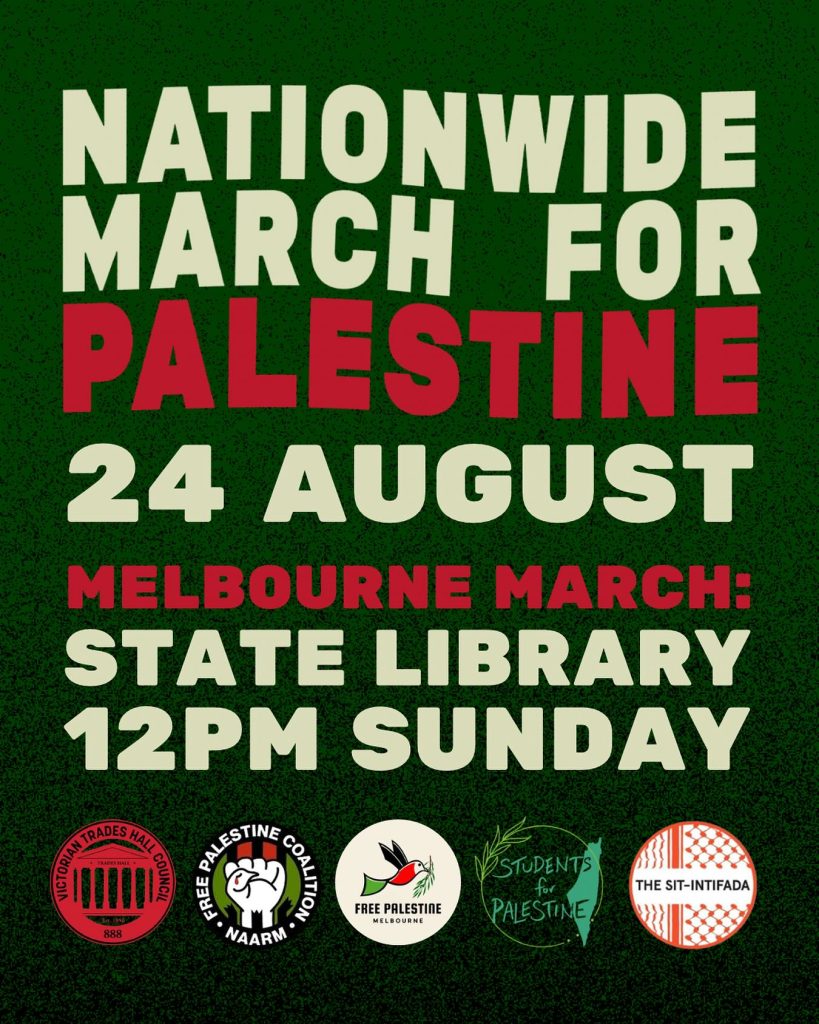 Nationwide march for Palestine 24 August 2025